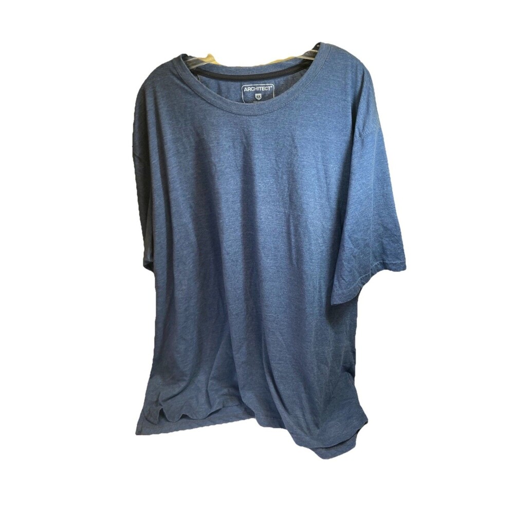 Architect Knit Tee Shirt Men's Size 4X Blue Short Sleeve Crew Neck
